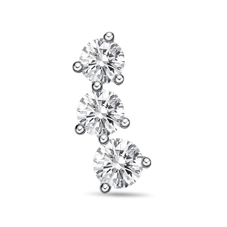 3-Stone Right Side Single Climber 0.75ctw approx.