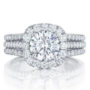 Round with Cushion Bloom Engagement Ring