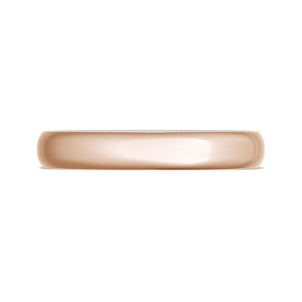 Classic Two-Tone Rounded Wedding Band in High Polish
