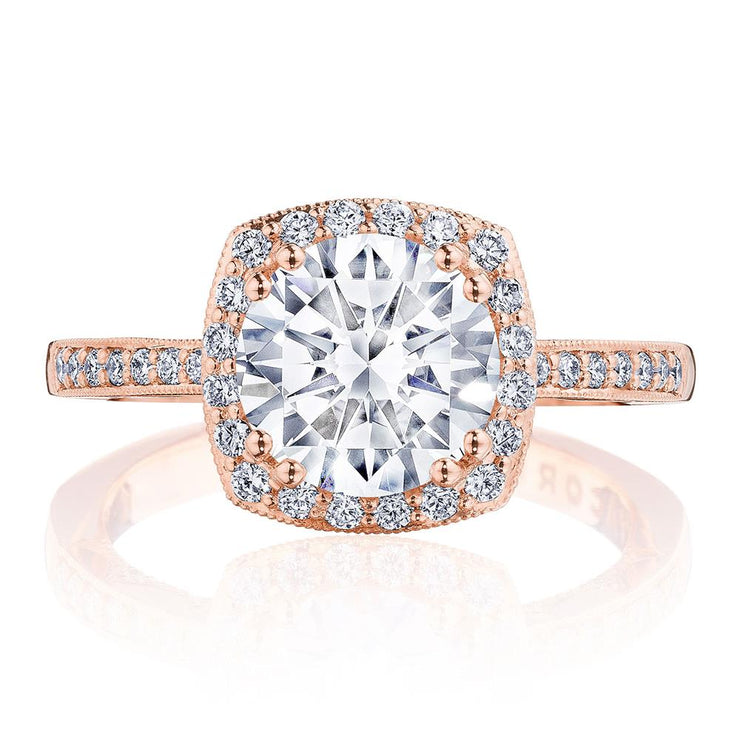 Round with Cushion Bloom Engagement Ring