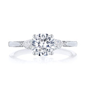 Round 3-Stone Engagement Ring