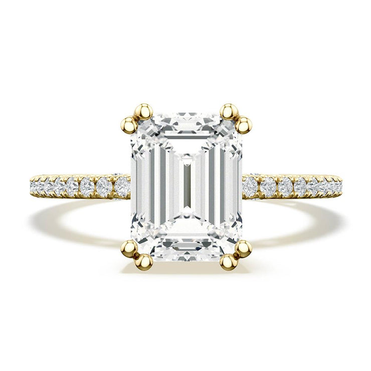 Emerald Solitaire Engagement Ring