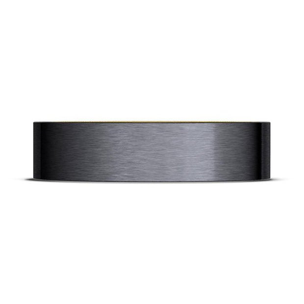 Titanium Two-Tone Flat Wedding Band - 6mm