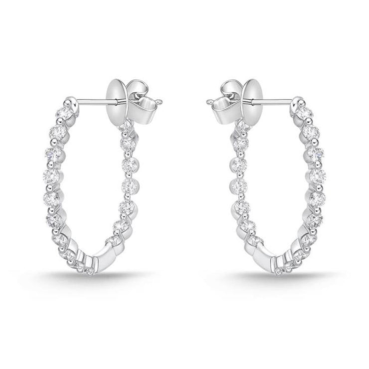 Aura Diamond Hoops 1.50ctw approx.