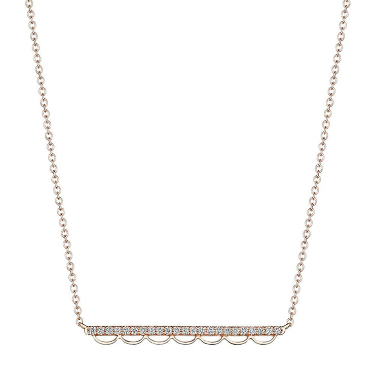 Open Crescent Diamond Necklace