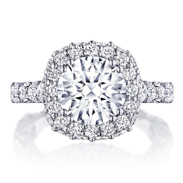 Round with Cushion Bloom Engagement Ring