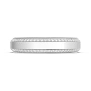 Bevel Edge Diamond Wedding Band in High Polish - 5mm