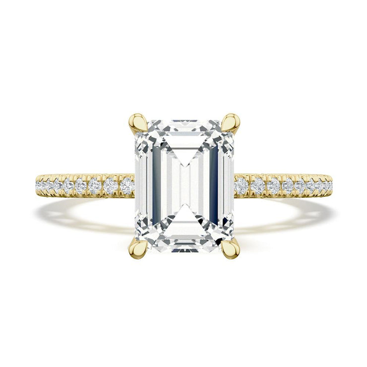 Emerald Solitaire Engagement Ring