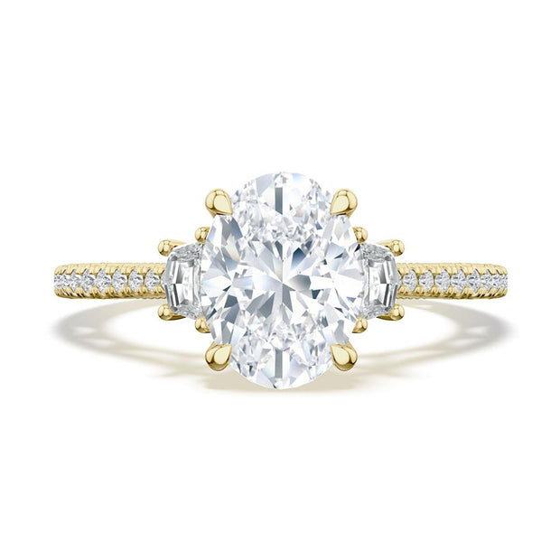 Oval 3-Stone Engagement Ring