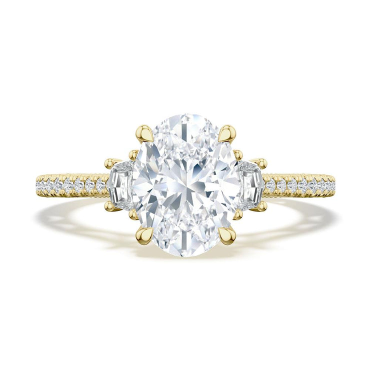 Oval 3-Stone Engagement Ring