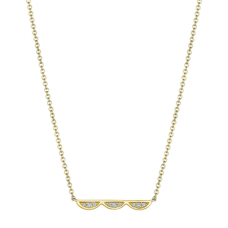 Closed Crescent Diamond Necklace - Petite