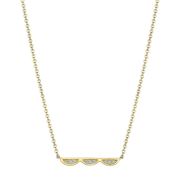 Closed Crescent Diamond Necklace - Petite