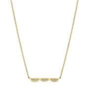 Closed Crescent Diamond Necklace - Petite