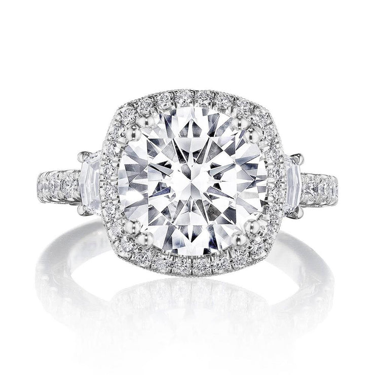 Cushion 3-Stone Engagement Ring