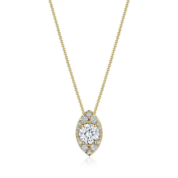 17"" Vertical Marquise Bloom Diamond Necklace