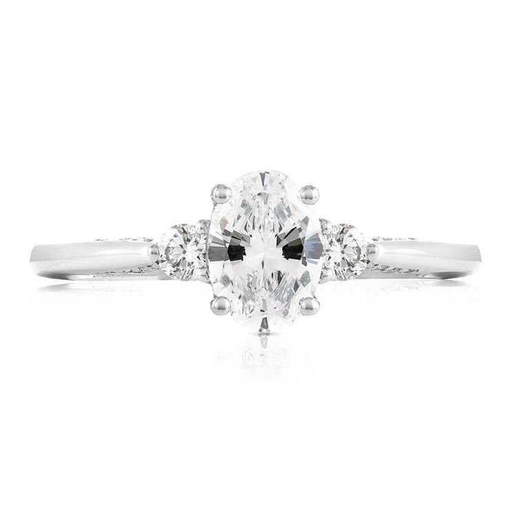 Oval 3-Stone Engagement Ring