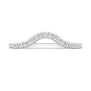 French Pavé Diamond Contour Wedding Band