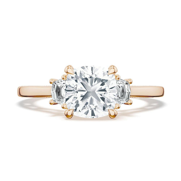 Cushion 3-Stone Engagement Ring
