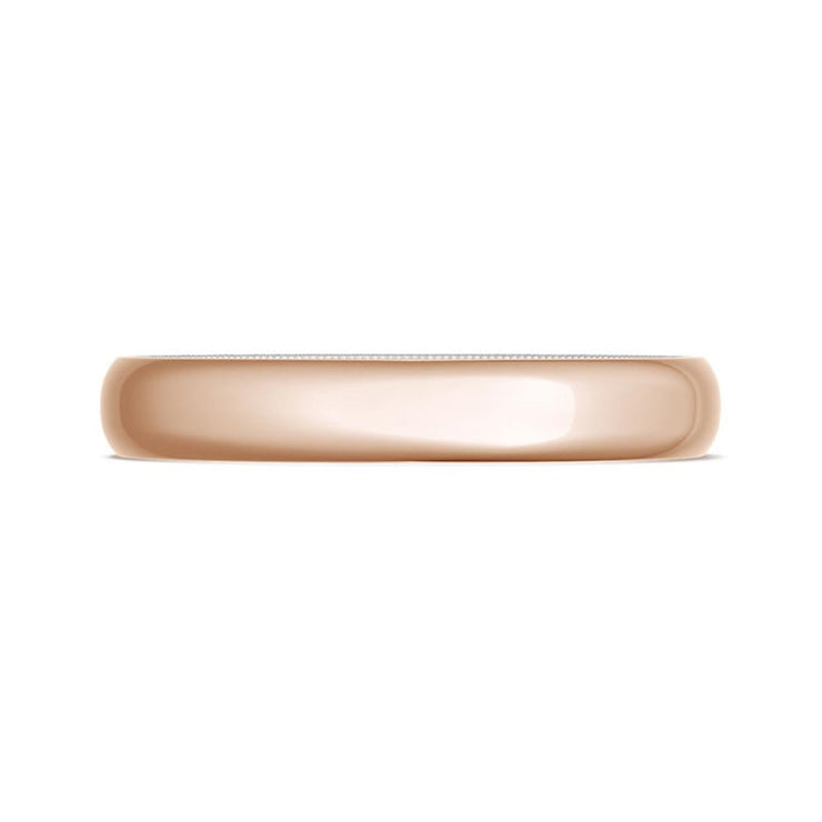 Classic Two-Tone Rounded Wedding Band in High Polish