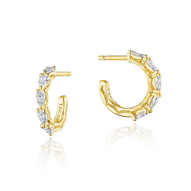 Small Hoop Earrings in 18k Yellow Gold - 12.90mm