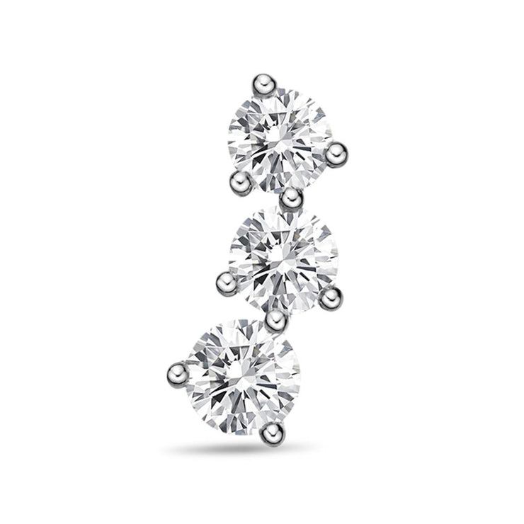 3-Stone Left Side Single Climber 0.75ctw approx.