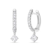 Odessa Huggies with Diamond Drop .55ctw approx. (.15ct/each