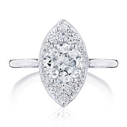 Round, Marquise Bloom Engagement Ring