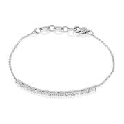 Pear Diamond Bracelet in 18k White Gold