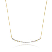 Pear Diamond Necklace in 18k Yellow Gold