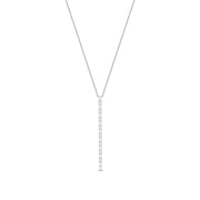 Geo Arts Vertical Diamond Necklace, 24