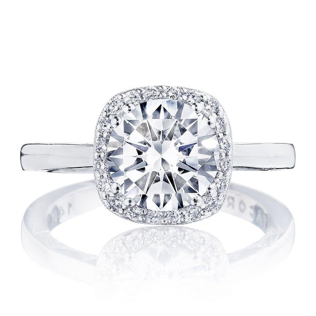 Round with Cushion Bloom Engagement Ring