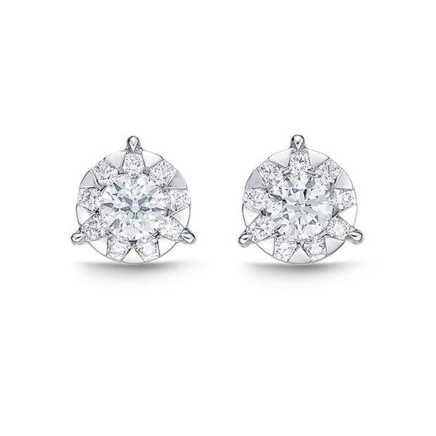 Bouquet 3-Prong Studs .67ctw approx. (.20 centers)