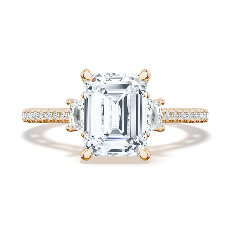 Emerald 3-Stone Engagement Ring