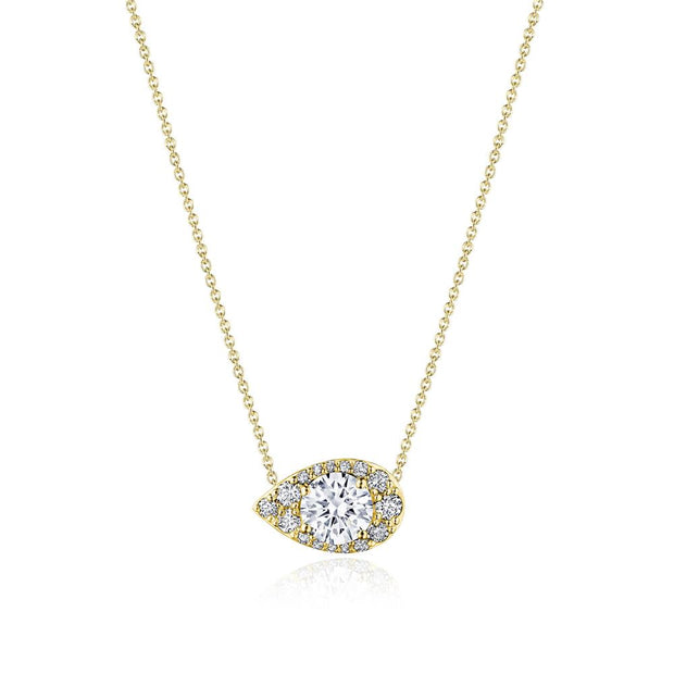 17"" Pear Bloom Diamond Necklace