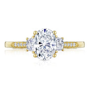 Oval 3-Stone Engagement Ring