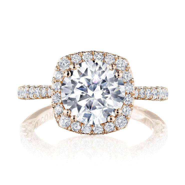 Round with Cushion Bloom Engagement Ring