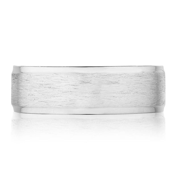 Classic Bevel Edge in Brushed Finish Wedding Band