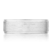 Classic Bevel Edge in Brushed Finish Wedding Band