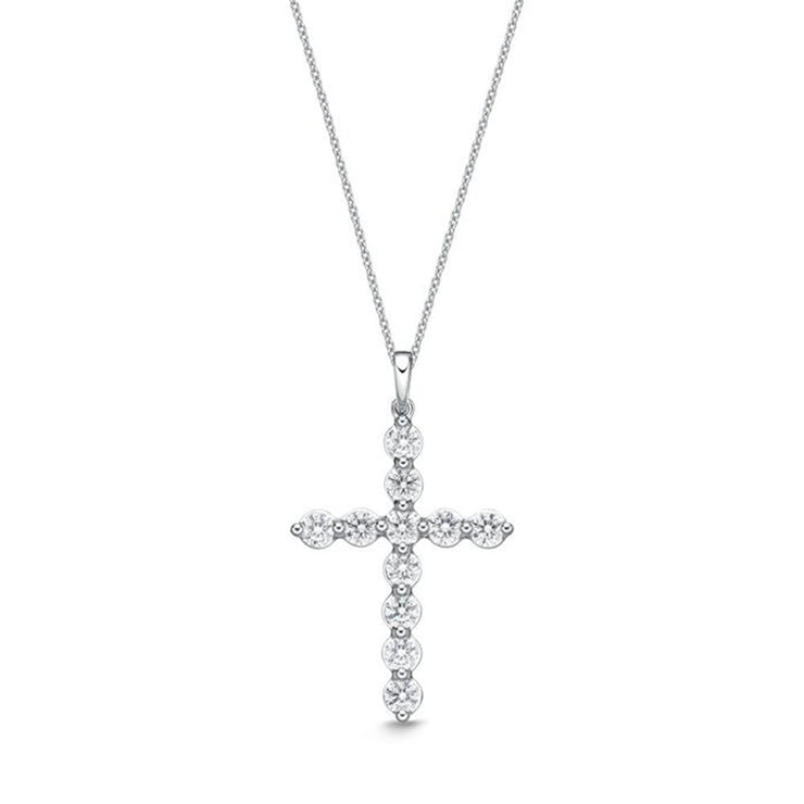 Single Prong Diamond Cross 1ctw approx.