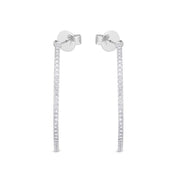 Round Shared Prong Diamond Hoops 2ctw approx.