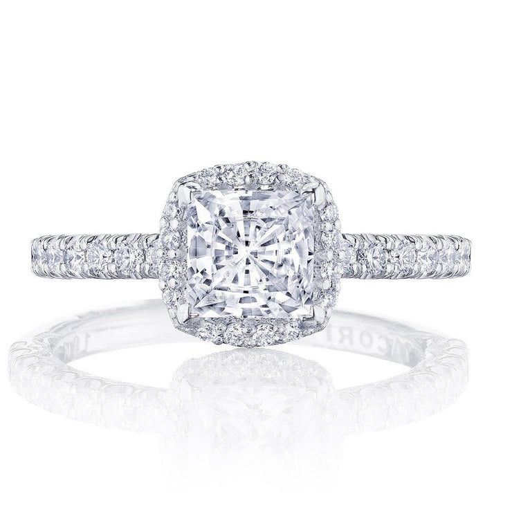 Princess with Cushion Bloom Engagement Ring