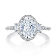 Oval 3-Stone Engagement Ring