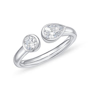 Two Stones Bridal Ring, Ctr 0.50-0.59, Mdl 09