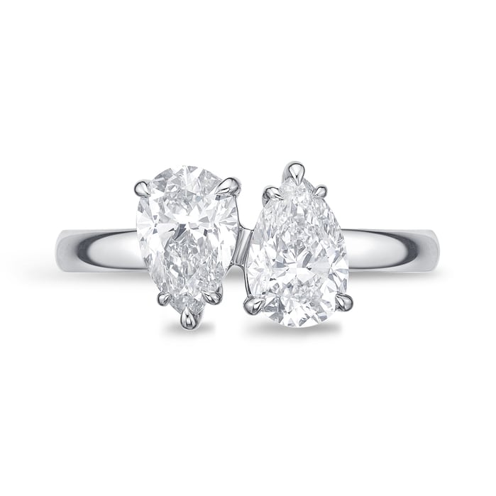 Two Stones Bridal Ring, Ctr 1.00-1.19, Mdl 04