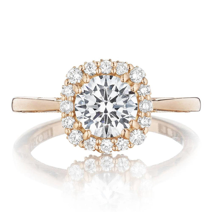 Round with Cushion Bloom Engagement Ring