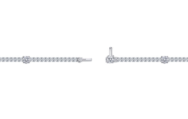 Diamond Station Line Bracelet 2.60ctw approx.