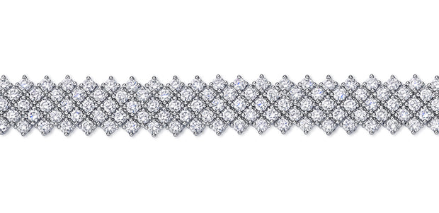 Five Row Diamond Bracelet 7ctw approx.