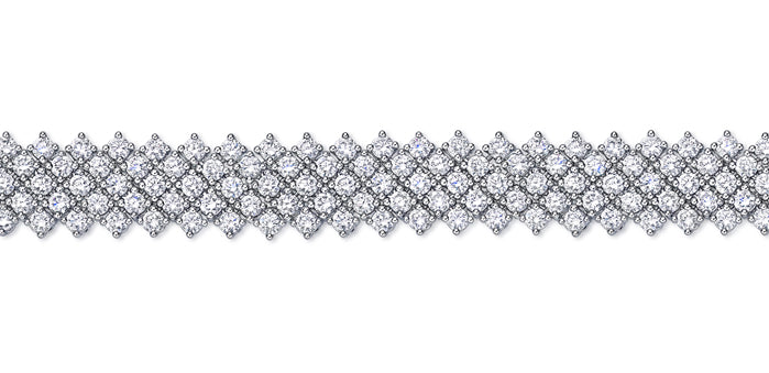 Five Row Diamond Bracelet 7ctw approx.