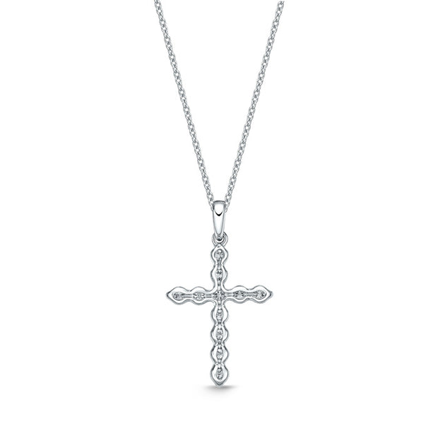 Single Prong Cross Pendant .21ctw approx.