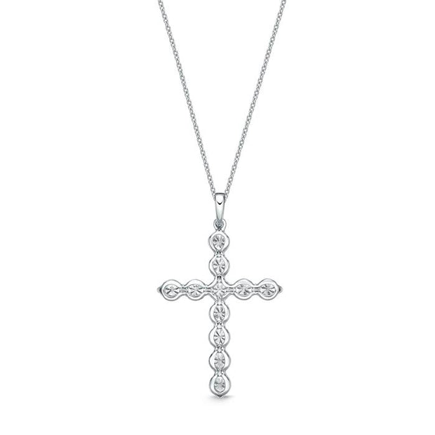 Single Prong Diamond Cross 1ctw approx.